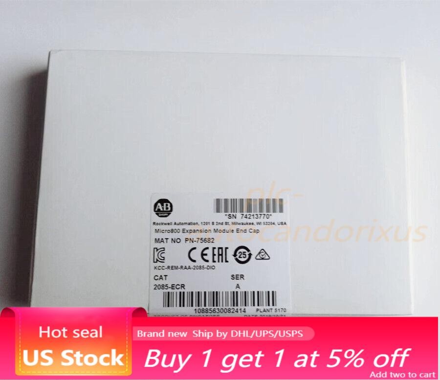 In Stock NEW Allen-Bradley 2085-ECR Micro800 Expansion Module End Cover 2085ECR