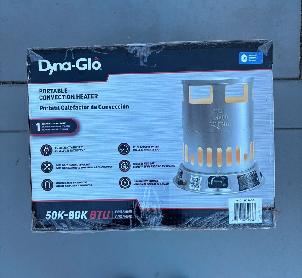 Dyna-Glo RMC-LPC80DG 50 000 to 80 000 BTU Liquid Propane Convection Heater.