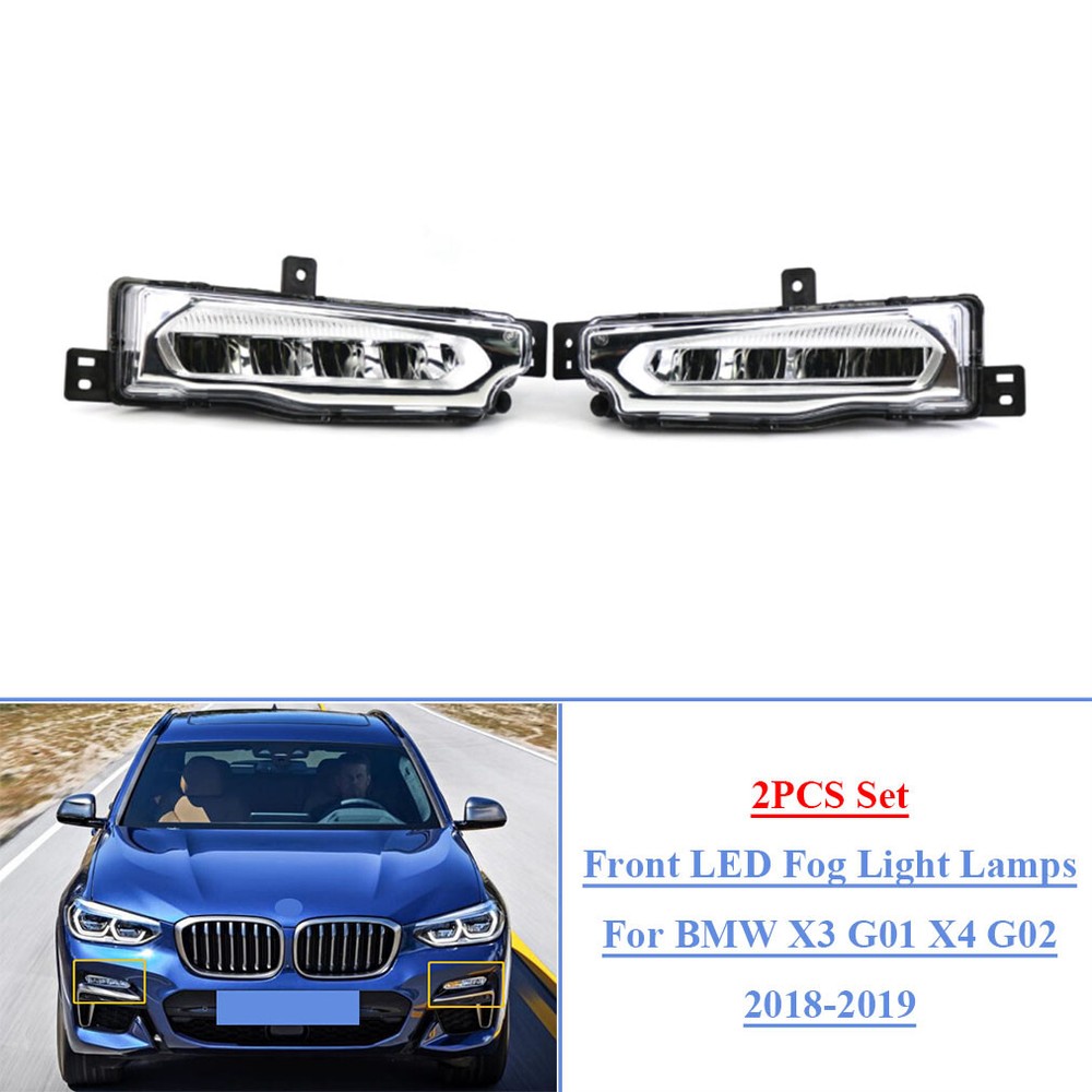 BMW X3 G01 X4 G02 2018-2019 Front LED Fog Lights Set 2PCS