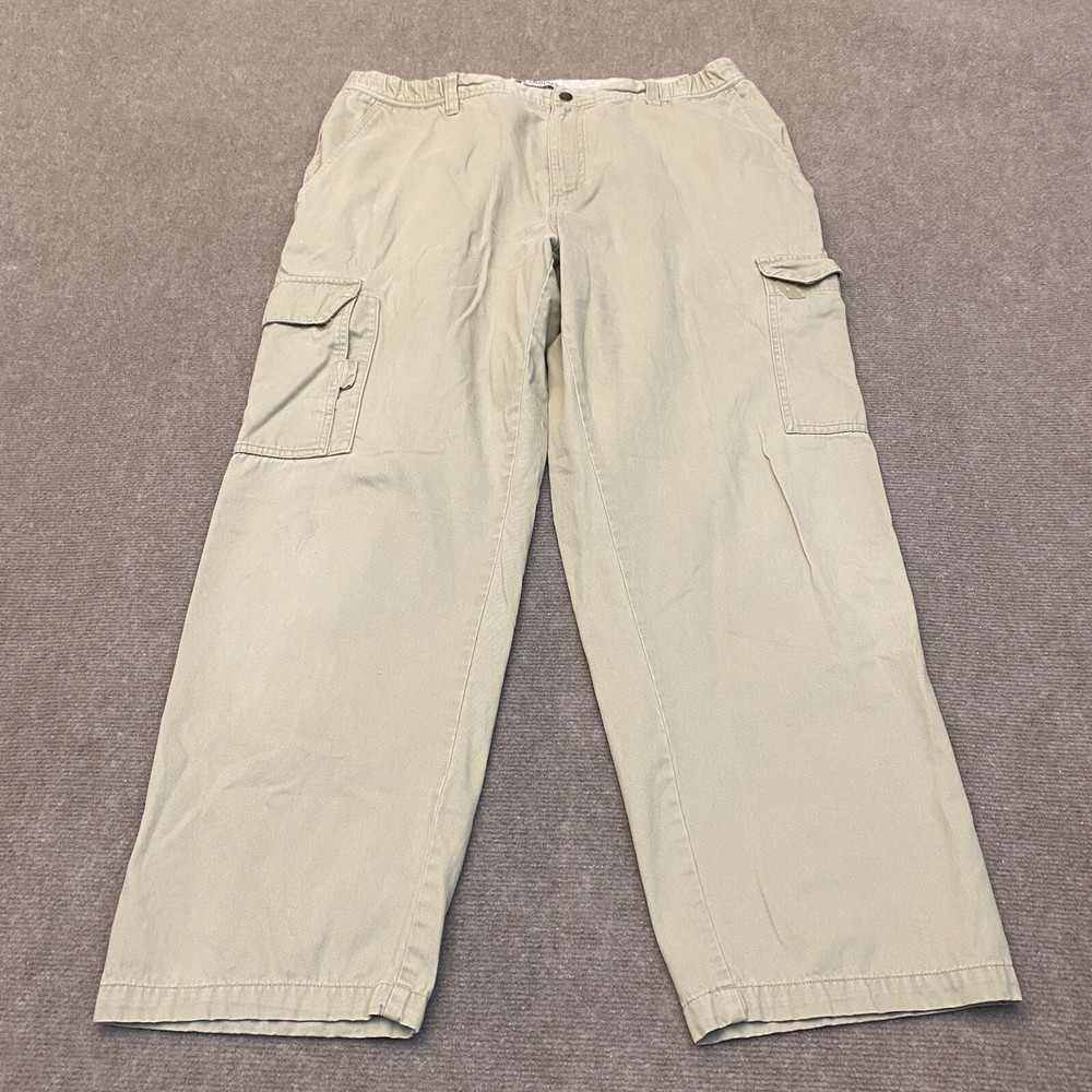 vtg Columbia Cargo Pants Mens Large Hiking Camping Beige Cotton Outdoor