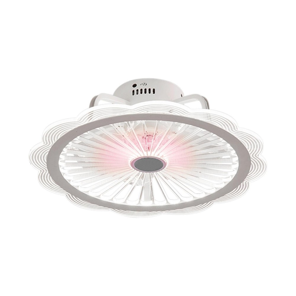 Modern LED Ceiling Fan with Remote Control Petal Blades Whisper Quiet Lighting