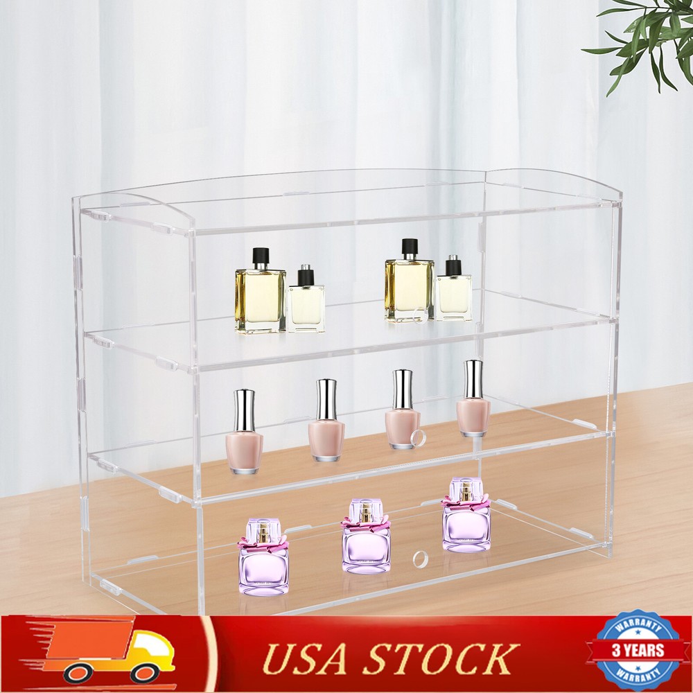 Display Case Shelf Acrylic Freestanding 3Tier For Home Store Display Collectible