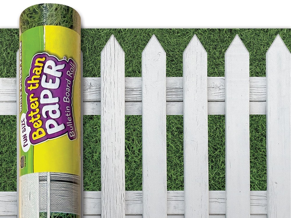 Teacher Created Resources Fun Size White Picket Fence Better Than Paper® Bull...