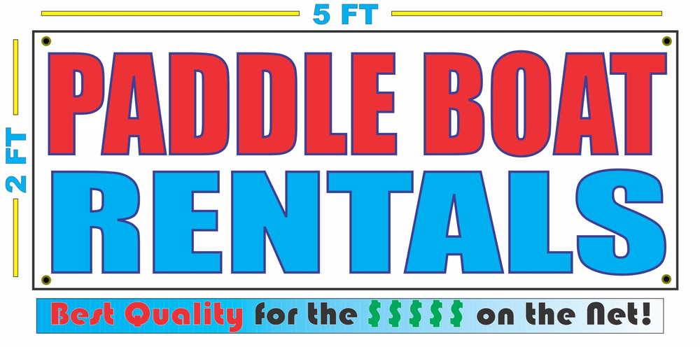 PADDLE BOAT RENTALS Banner Sign NEW Larger Size Best Quality for the $$$