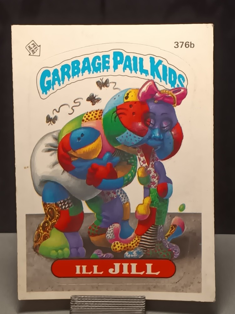 VINTAGE 1987 Original Garbage Pail Kids Series 9 #376b ILL JILL
