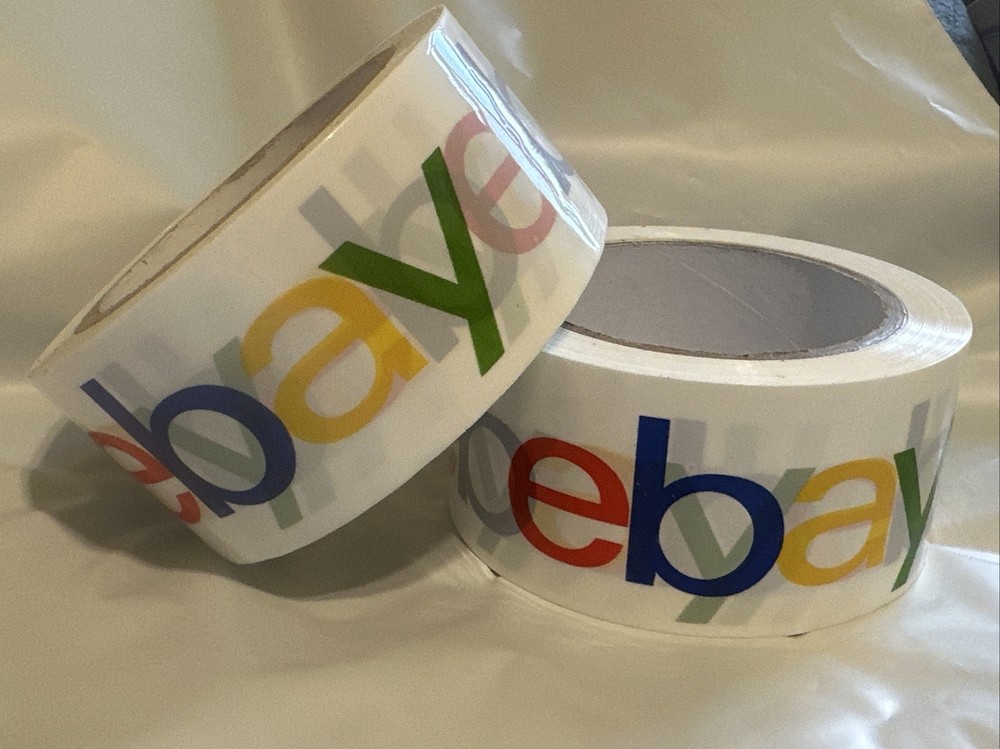 Lot Two (2) EBAY Logo Branded Shipping Tape 2”x 75 Yards Christmas Special Sale-image