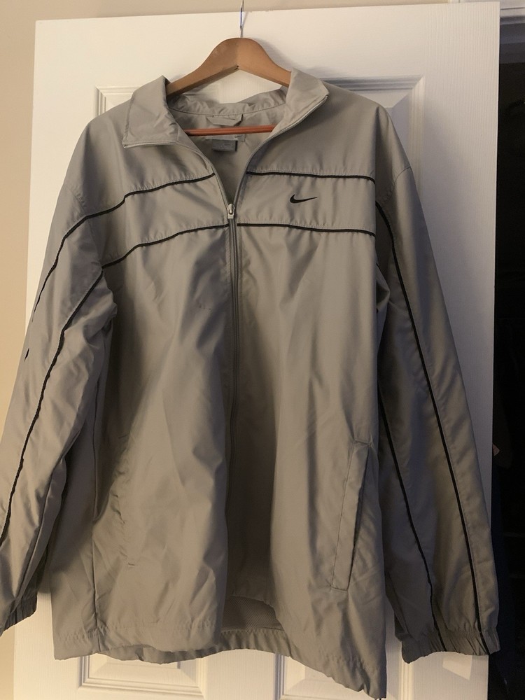 Vintage Grey Nike Track Jacket. Size Large Y2K