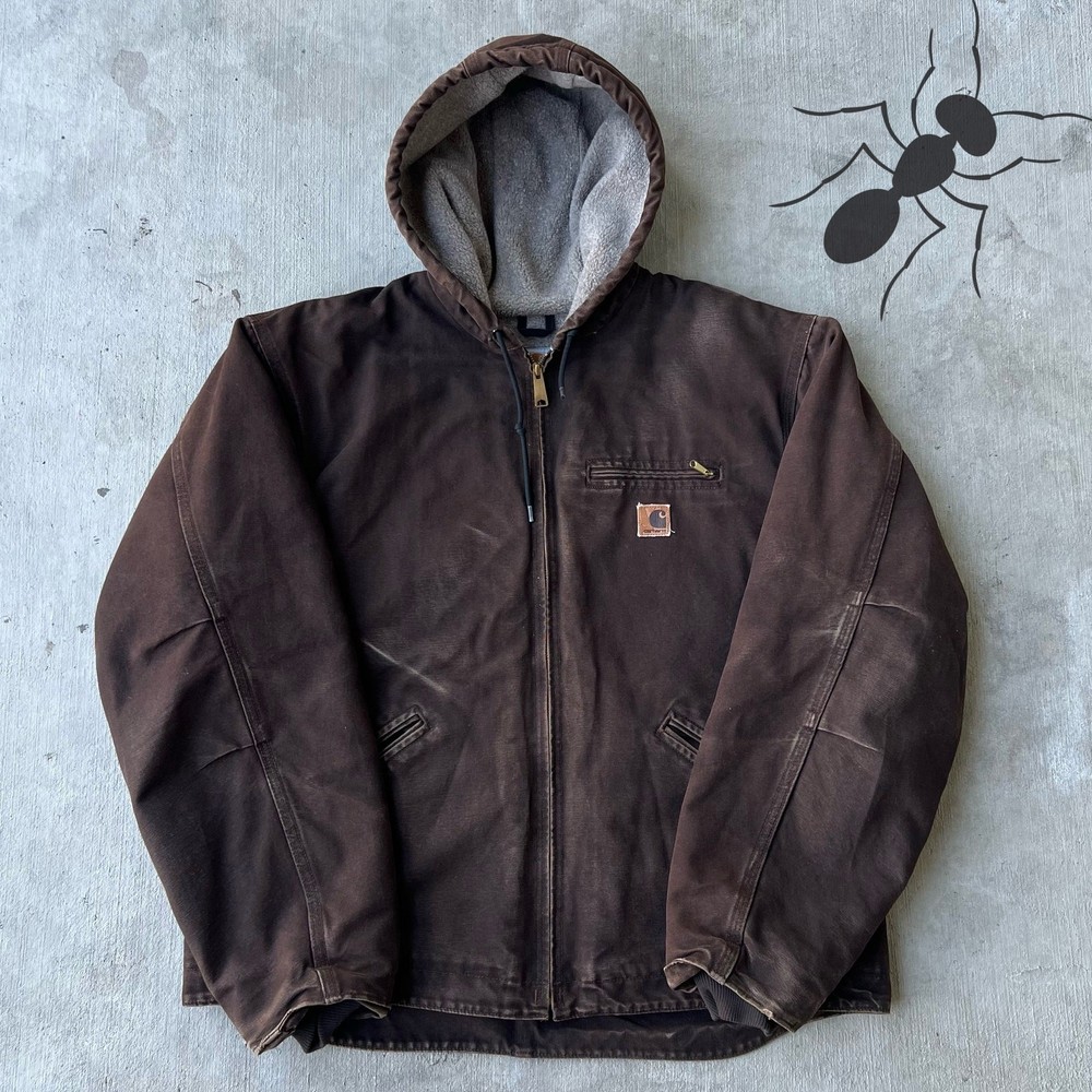 Vintage Y2K Carhartt J141 DKB Faded Brown Work Jacket
