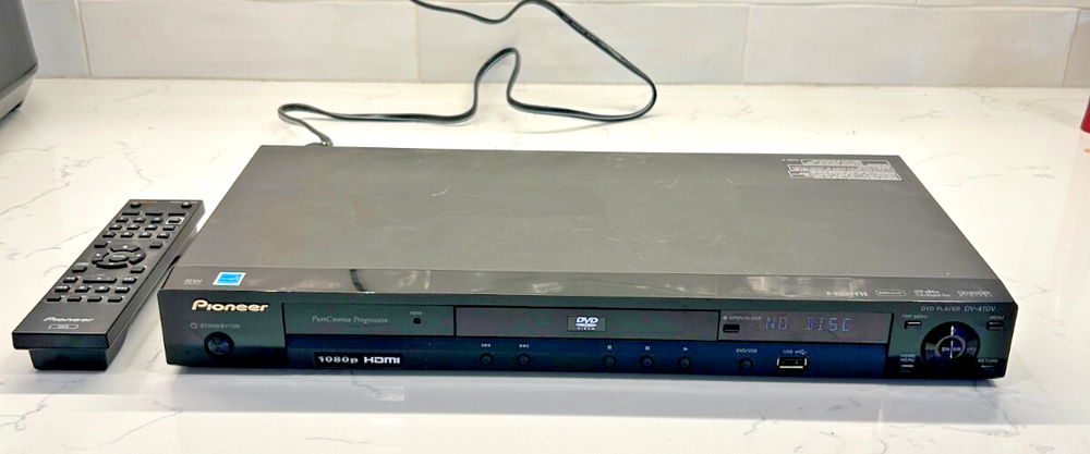 Pioneer DV-410V-K 1080p Upscaling DVD Player with Remote Tested