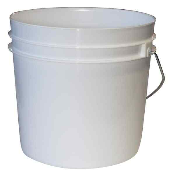 10-pack 1 Gallon Plastic Pails Heavy Duty White Small Paint Buckets Metal Handle