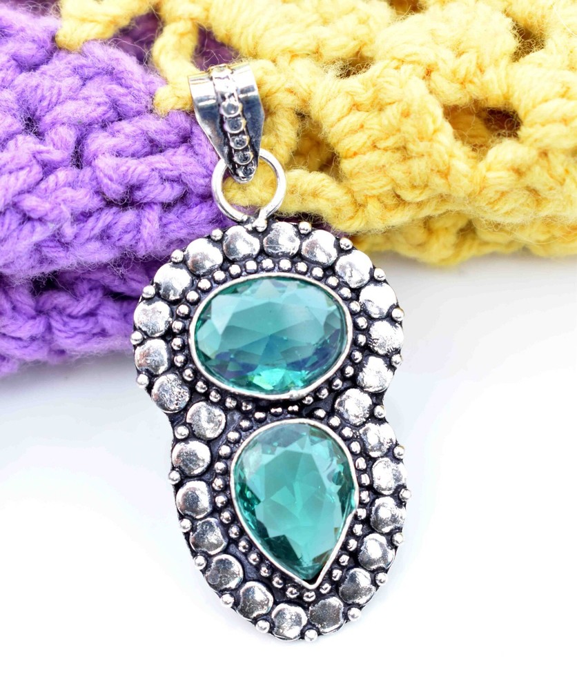 Tourmaline 925 Sterling Silver Gemstone Handmade Gift Women Pendant Size-2.10