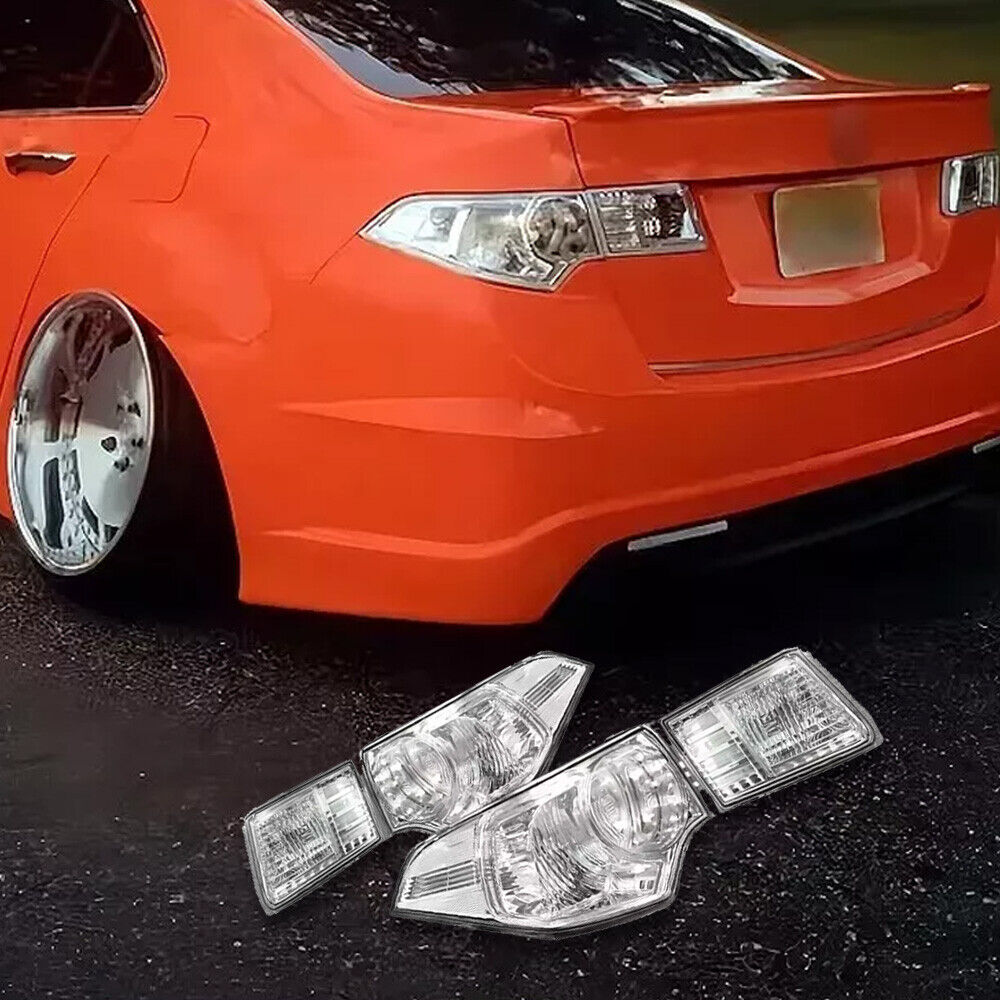 NEW Crystal Clear Lens Brake Tail Lights Turn Signal Cover For TSX CU2/CW2 09-Ss