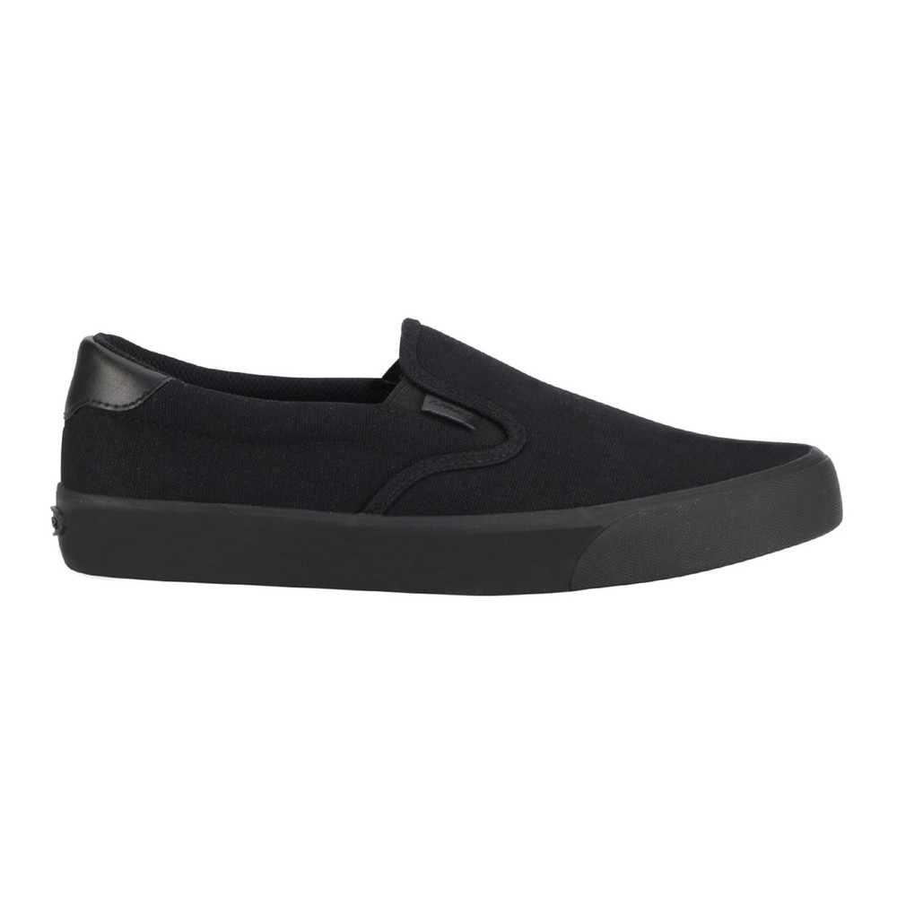 Lugz Bandit MBANDIC-0055 Mens Black Canvas Slip On Lifestyle Sneakers Shoes