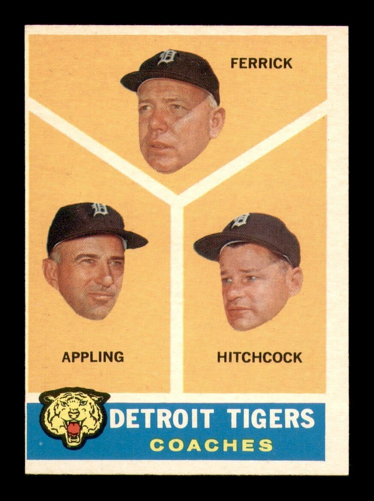 1960 Topps #461 Detroit Tigers Coaches NM Vintage Baseball Card OBGcards