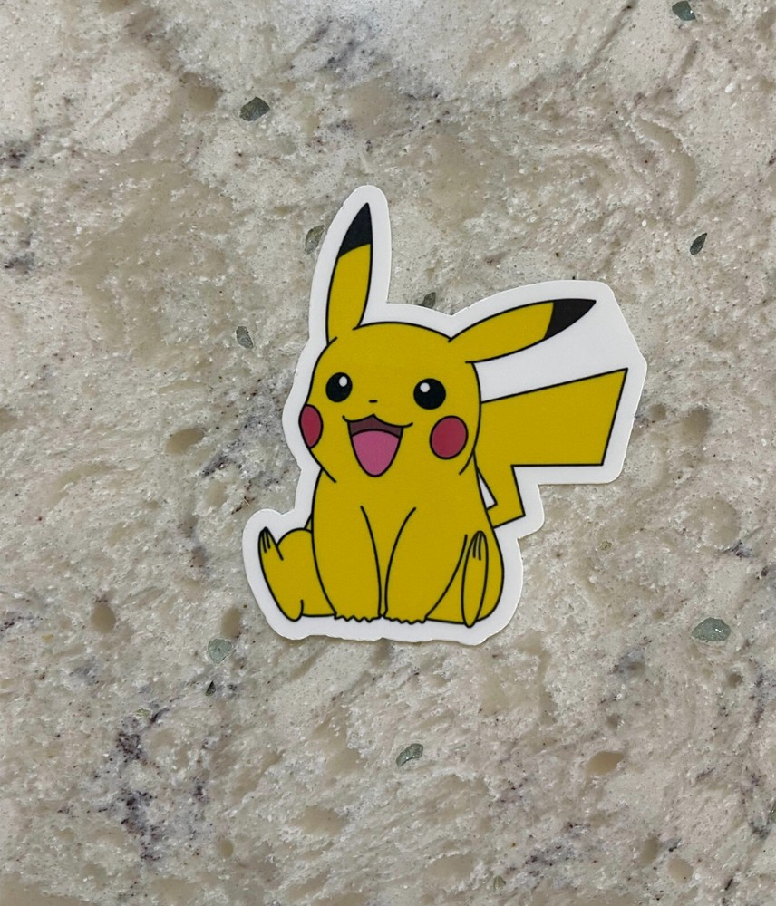 Pikachu Pokemon Sticker l Gloss or Holographic Laminate l Waterproof Decal