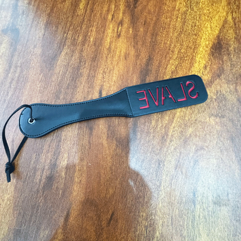 Double-deck Paddle PULeather Whip SM Slave Spanking Flogger Horse Riding Sex Toy