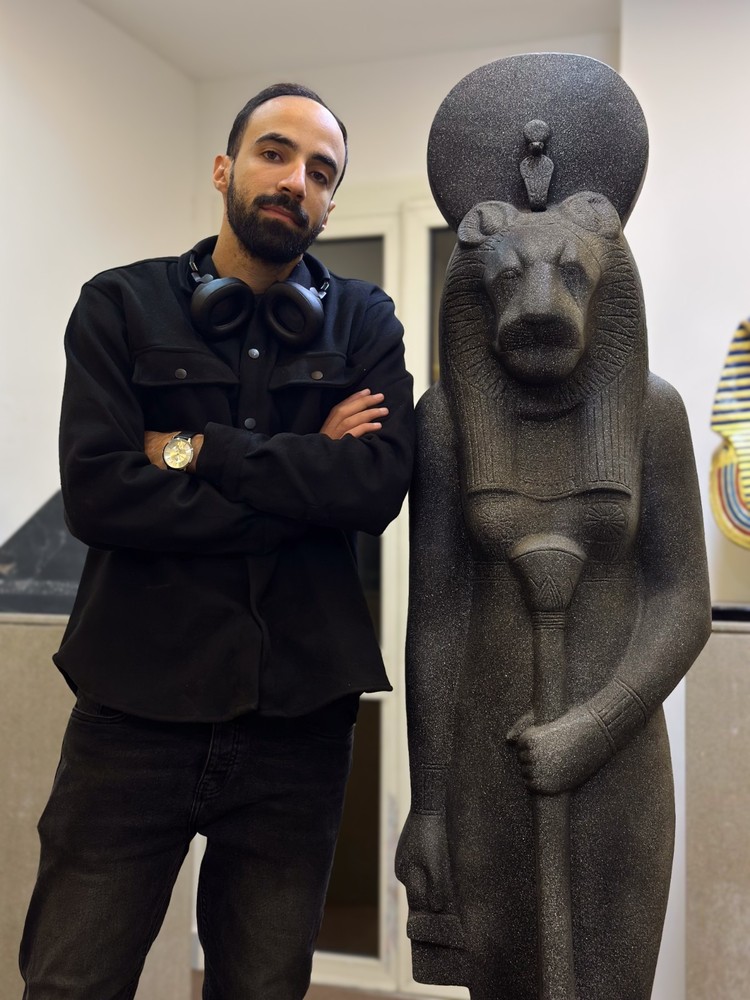 Life Size Antique Statue for Goddess Sekhmet made in Egypt , Pharaonic BC Art