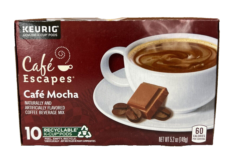 Cafe Escapes Cafe Mocha Keurig K Cups 10 ct 5.2 oz