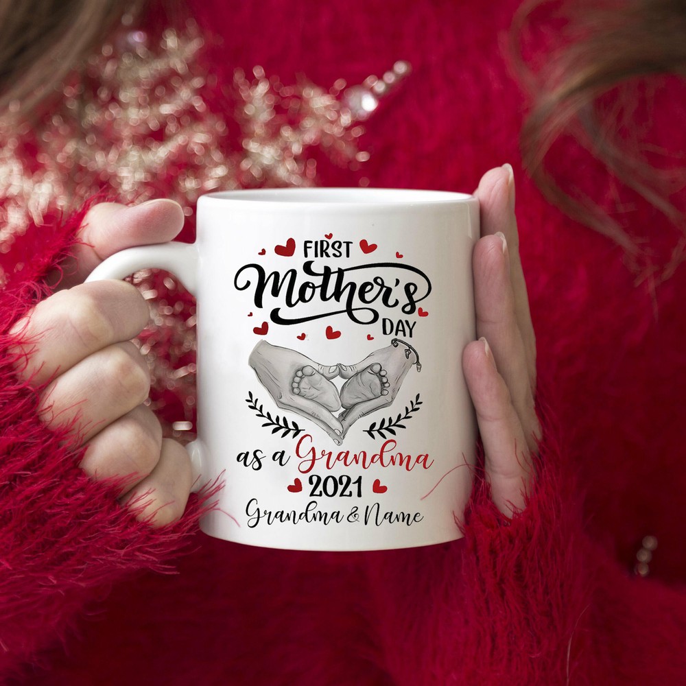 Personalized Mother's Day Gift For Grandma First Mothers Day As Grandma Mug New