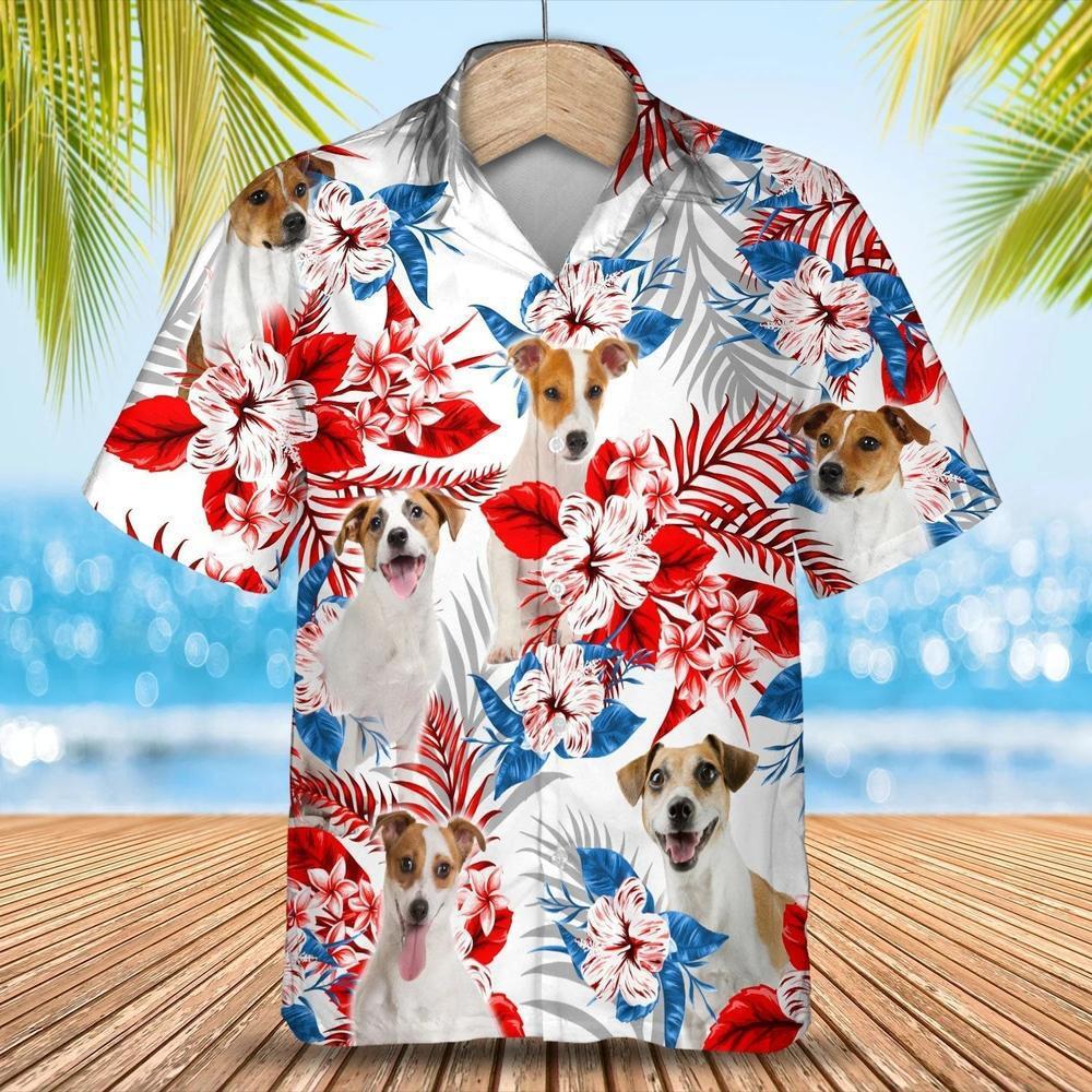 Jack Russell Terrier Hawaiian Shirt   Gift for Summer Summer aloha shirt Hawaiia