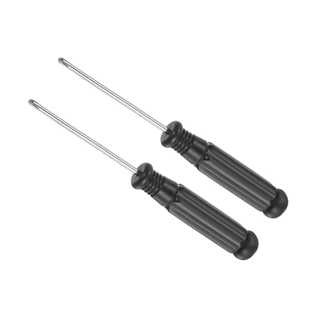 2pcs 2.0mm 92mm Phillips Cross Screwdriver with Black Handle  