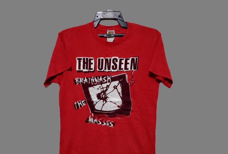 THE UNSEEN American Street punk Band red t-shirt