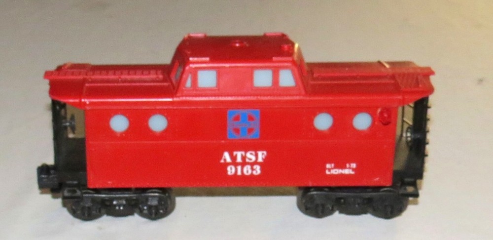 Lionel O Gauge ATSF 9163 Lighted Caboose Santa Fe 1-73 Model Train