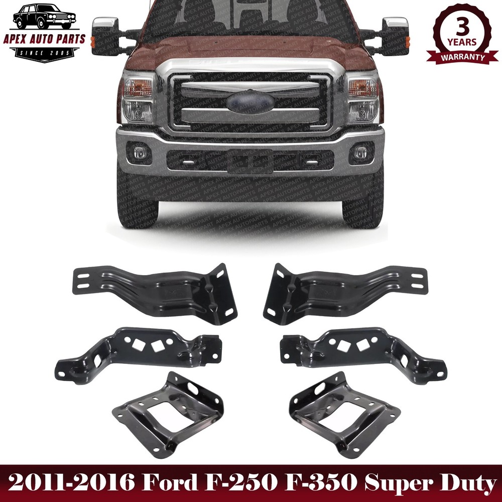 Front Bumper Bracket Kit Inner Outer For 2011-2016 Ford F-250 F-350
