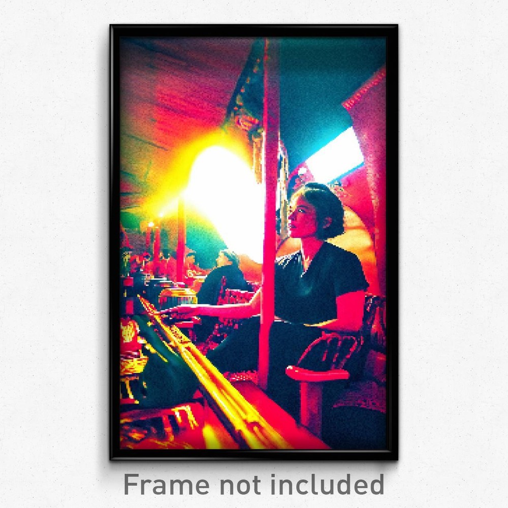 Pixel Art Poster - Candid Exotic Area (8 Bit Psychedelic Video Game Print)