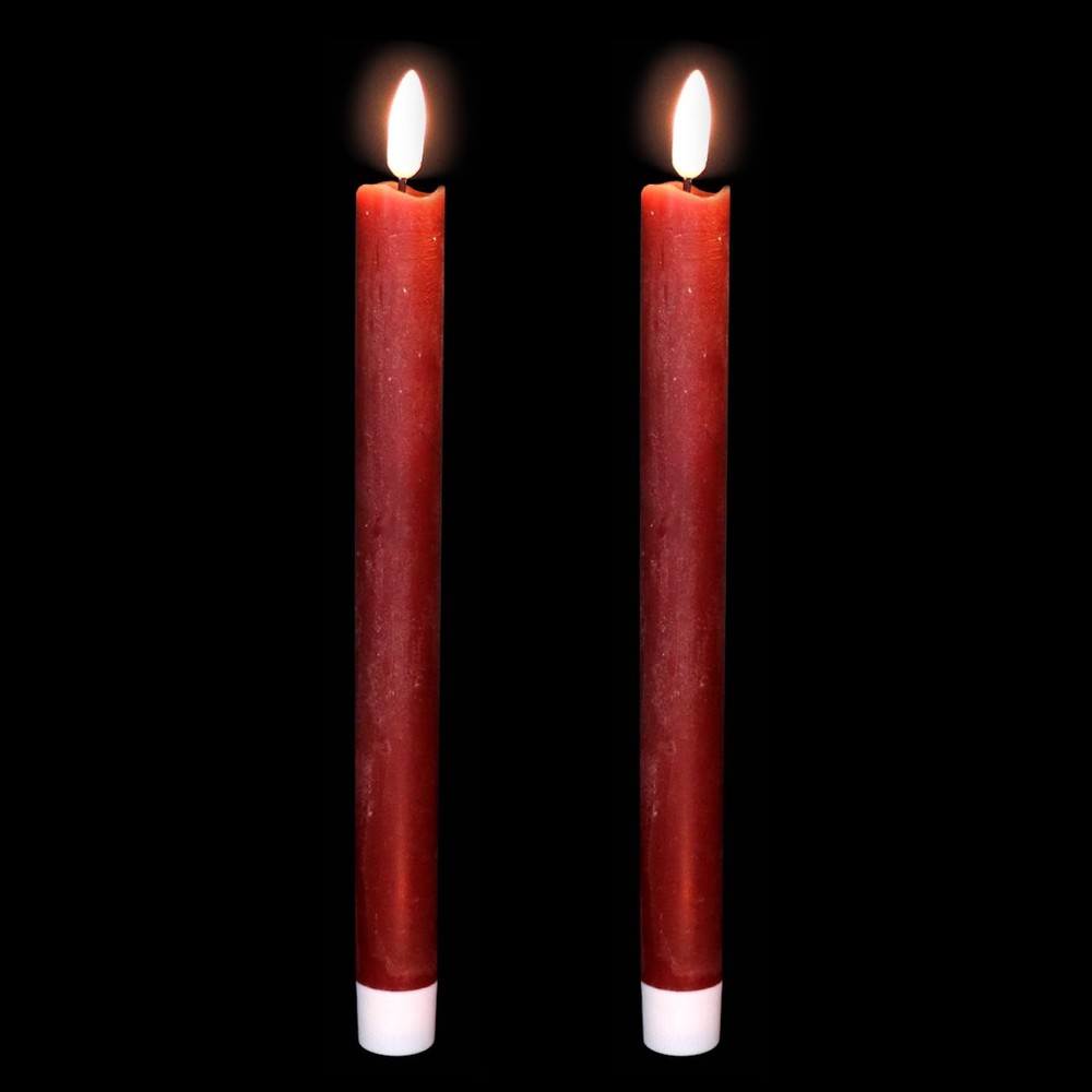 Flameless Taper Candles with Timer 2 Pack Battery Operated LED Candles