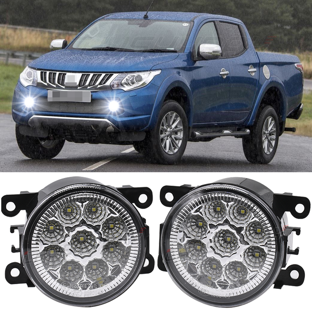 6000K LED Bumper Driving Lamp Fog Light For Mitsubishi L200 Outlander PAJERO L&R