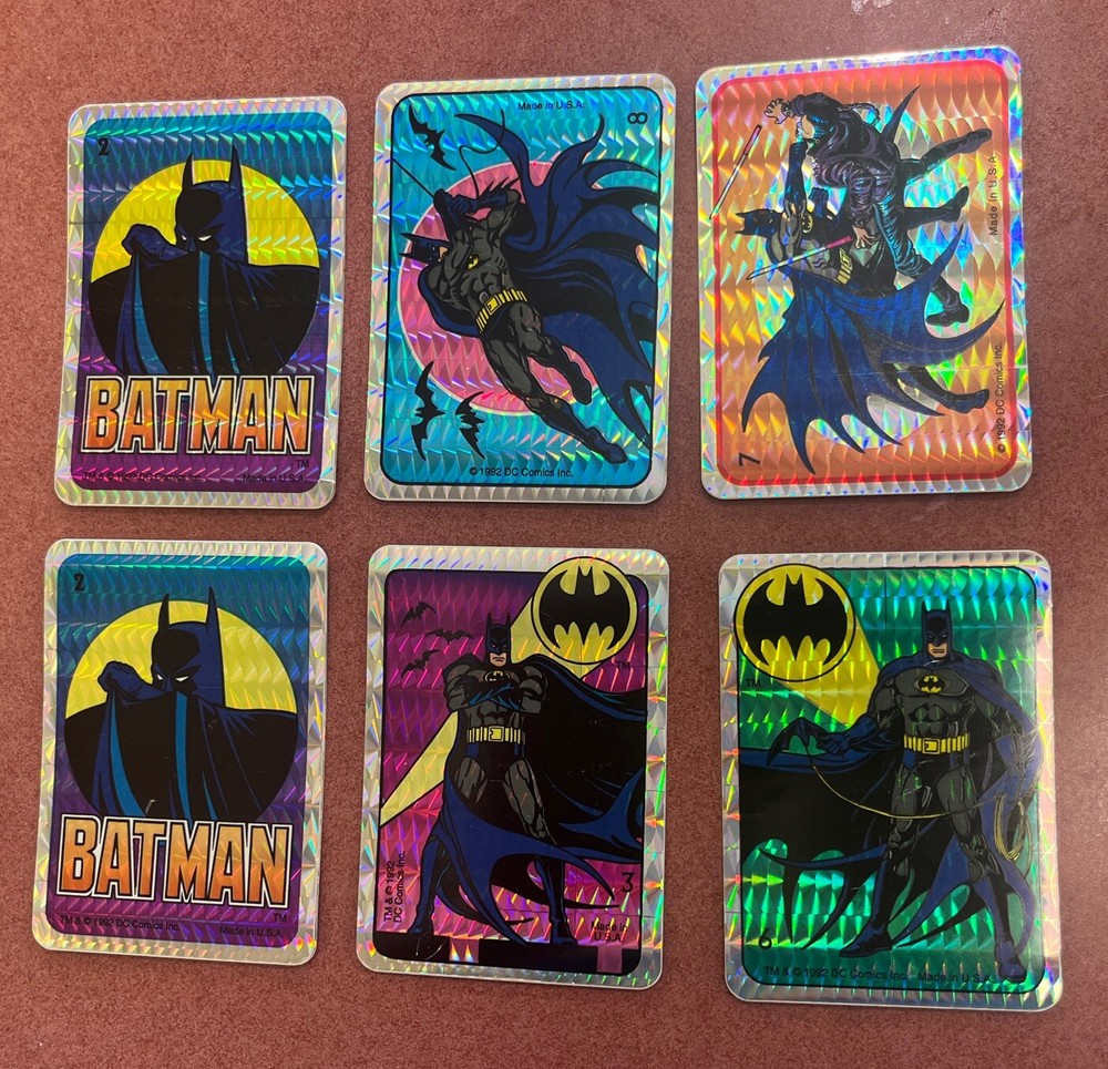 VINTAGE BATMAN VENDING MACHINE STICKER PRISM DC Comics BATMAN lot