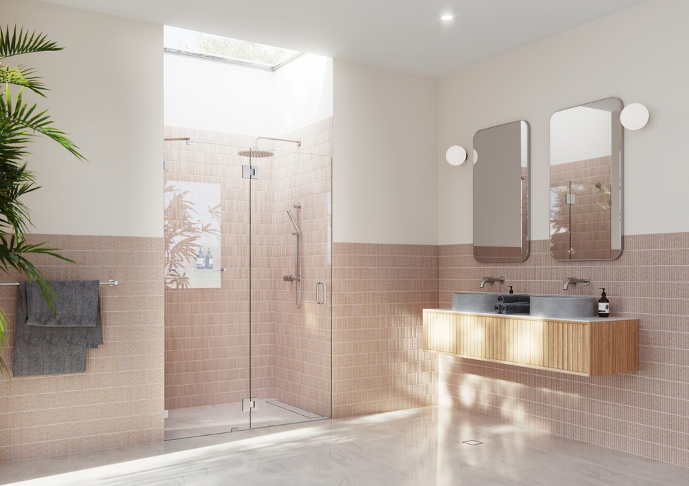 Halo 78H x 47.25W Nickel Frameless Hinged Glass Shower Door GW-GH-47.25