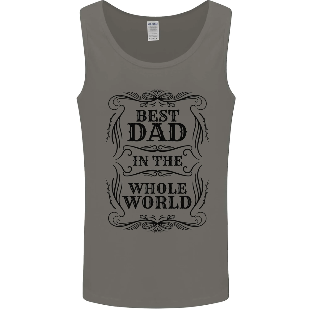 Fathers Day Best Dad in the Word Mens Vest Tank Top-image