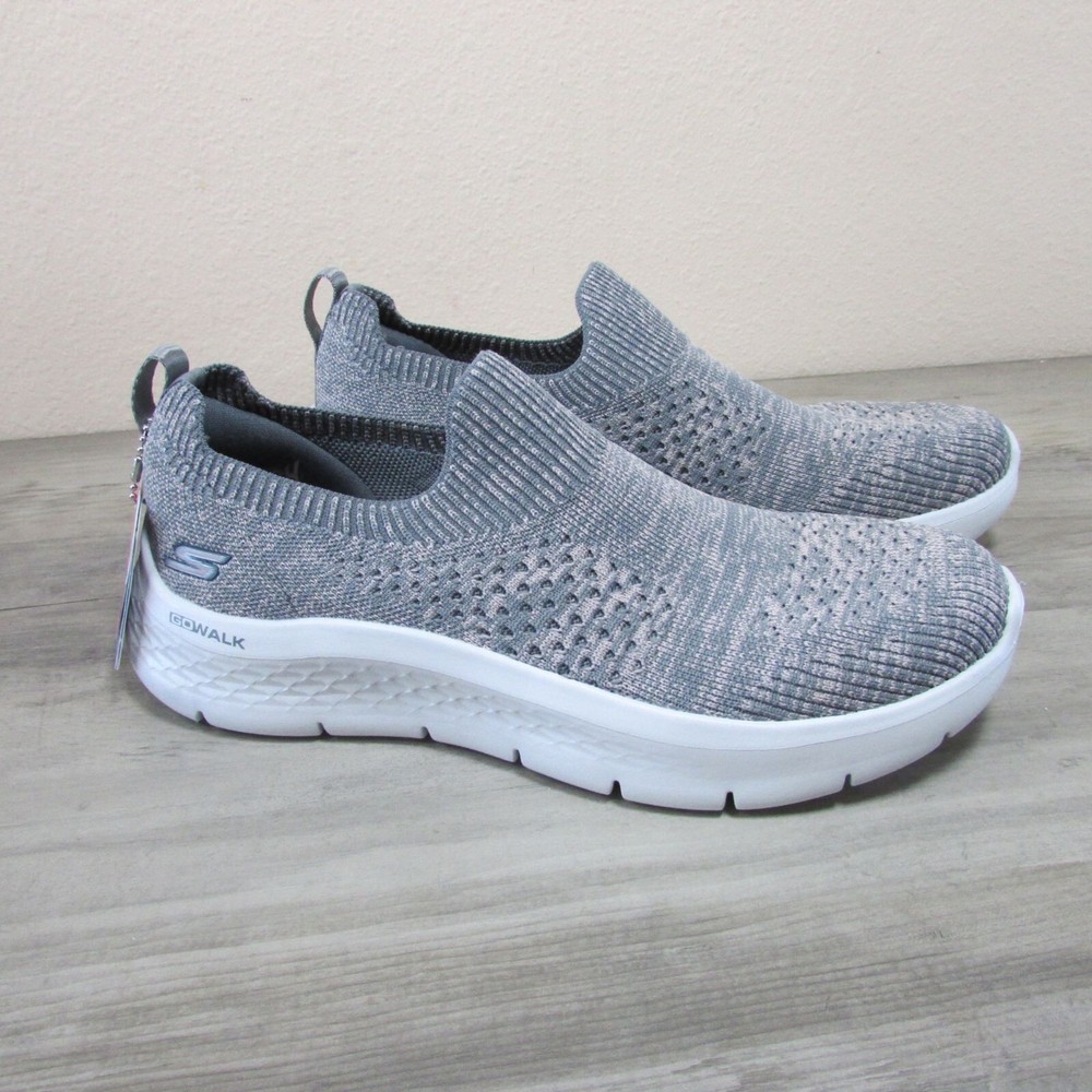 Skechers Women's 7.5 Go Walk Flex Sky Breeze Slip On Sneaker Shoe Charcoal/Pink