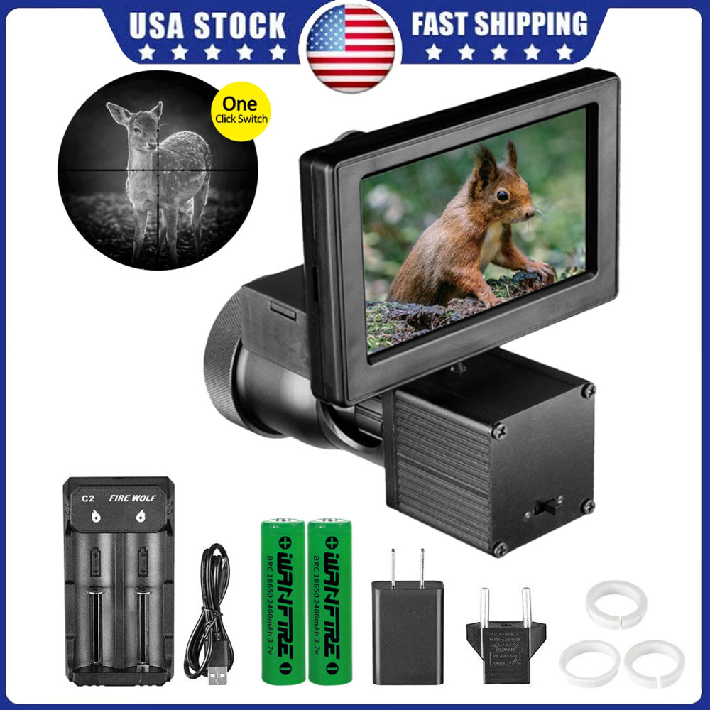 4.3” Night Vision 1080P Rifle Scope Hunting Sight Infrared 850nm IR Video Camera