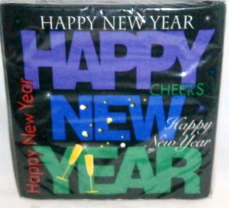 New Years Eve Beverage Napkins 20 Ct  2-Ply CELEBRATE NEW YEAR  9 7/8