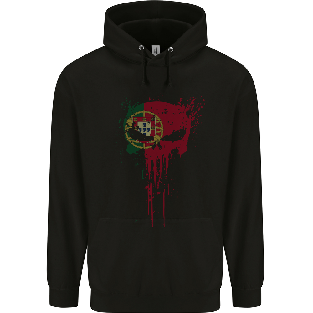 Portugal Skull Gym Training Bodybuilding Mens 80% Cotton Hoodie