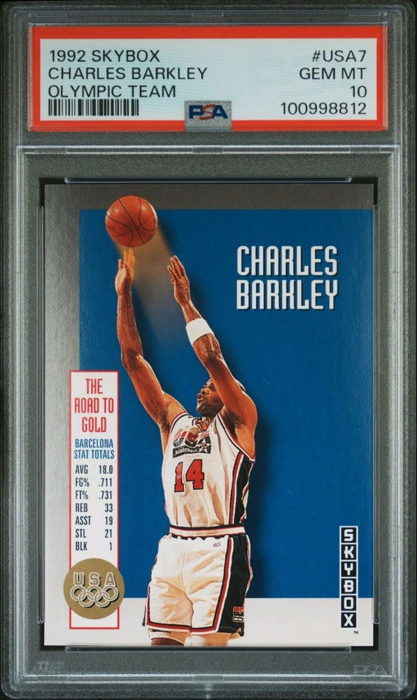 1992 Skybox USA Team Charles Barkley Gem Mint PSA 10 NBA HOF Road to Gold Card