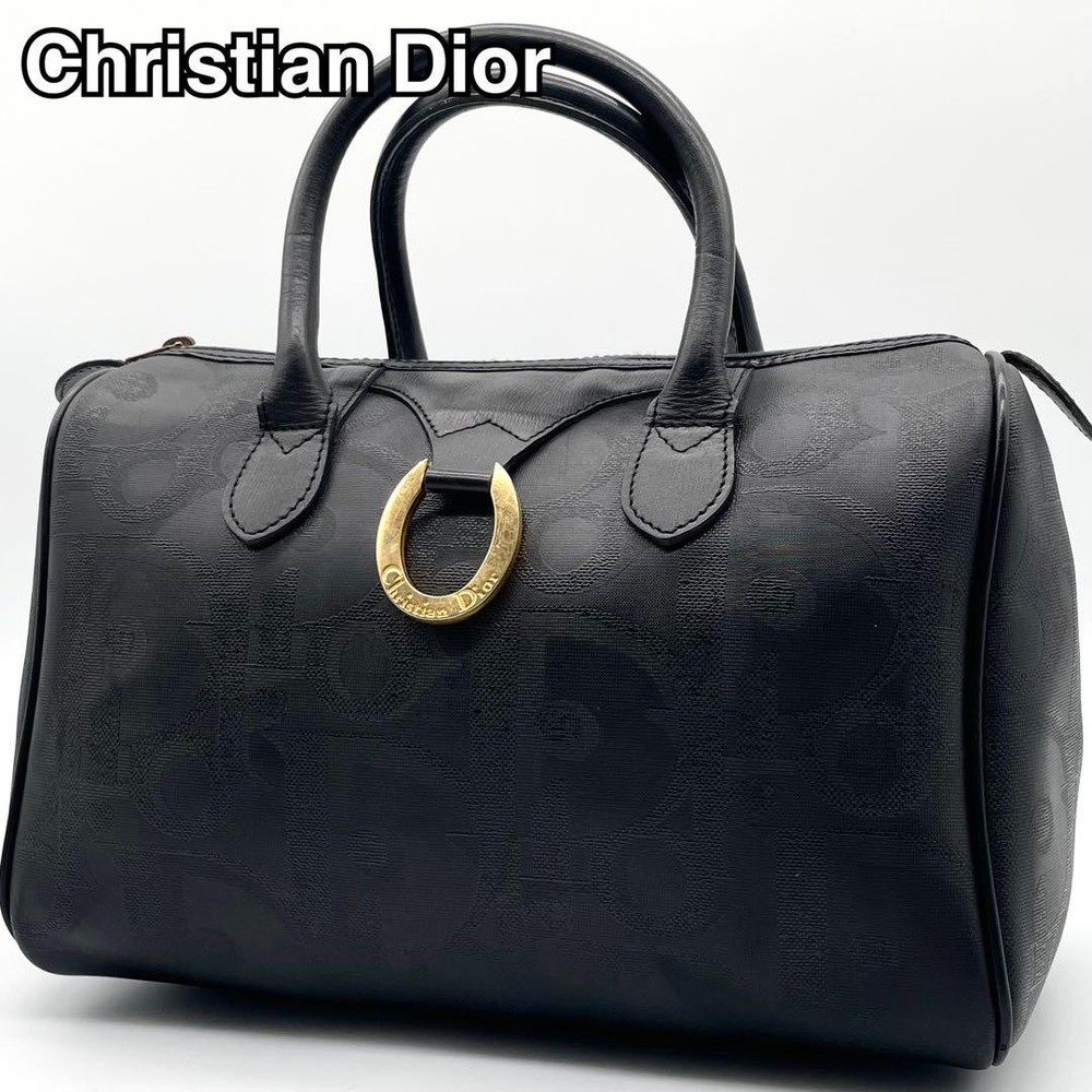 Dior Mini Boston Bag in Black with Gold Hardware Pre-Owned