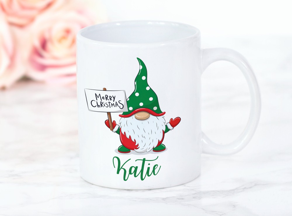 Christmas Gonk Mug Personalise With Any Name Xmas Gonk Christmas Gnome Secret