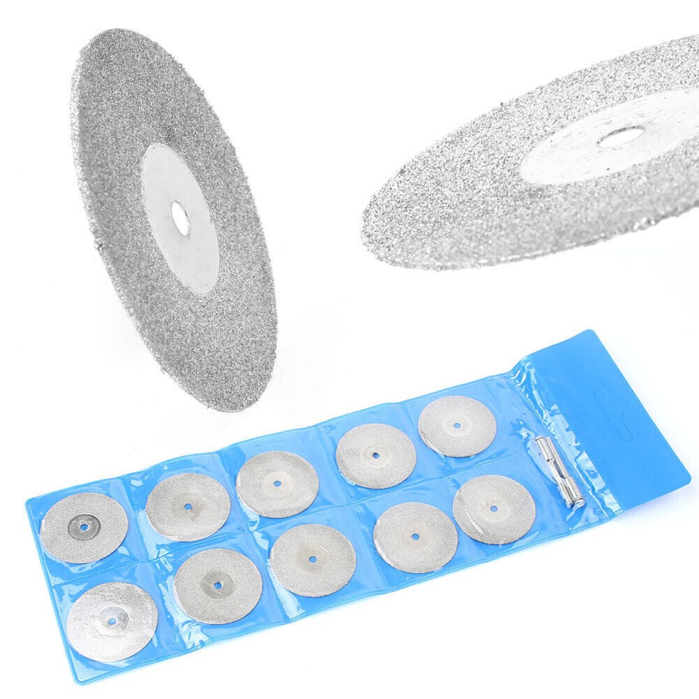 35mm Diamond Cutting Wheel Disc Cutter Cut-off Stone Metal Rotary Tool (10Pcs)