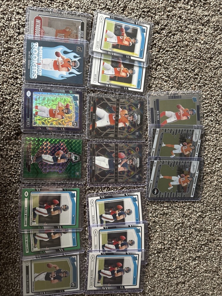 2024 NFL Rookie Card Lot Bo Nix and Caleb Williams 17 Cards