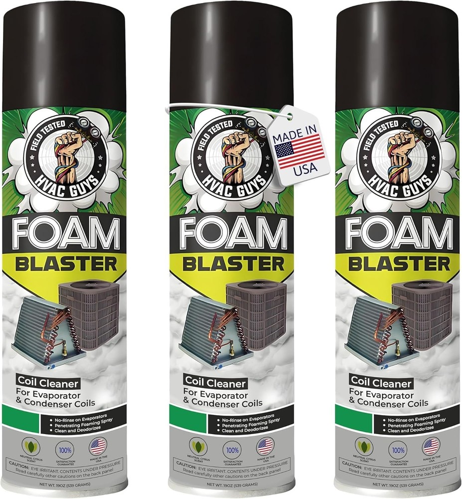 Leak Saver No Rinse Foam Blaster AC Coil Cleaner 3 Pack 18OZ