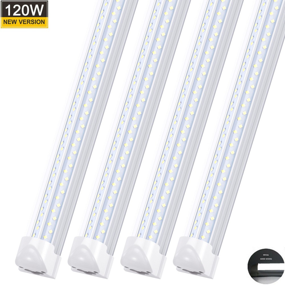 20Pack 120W 8FT Led Tube Light T8 Integrated 8 Foot 4 Row Led Shop Light Fixture