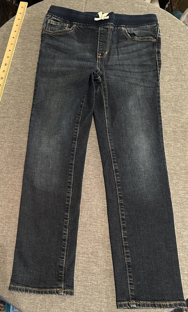 Old Navy Drawstring Adjustable Pull On Karate Jeans Boys L 10-12,  24” Inseam