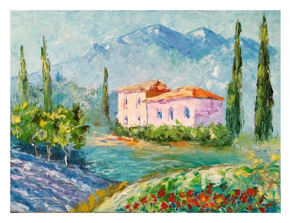 Stunning Oil Painting ORIGINAL Signed Impressionist Art. 18x24 in