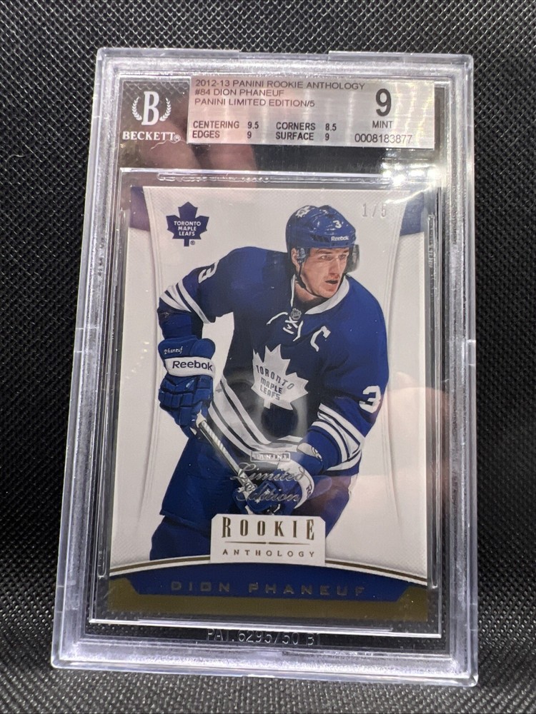 2012-13 Panini Rookie Anthology #01/05 BGS 9 MINT Dion Phaneuf Limited Editions