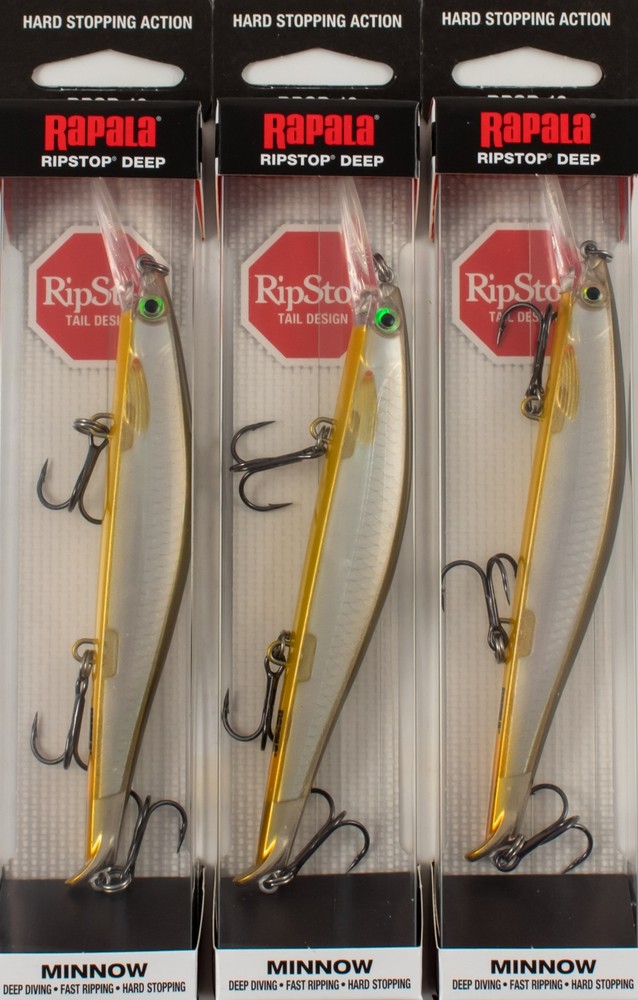 (LOT OF 3) RAPALA RIPSTOP DEEP 9/16OZ RPSD12 GBY GOBY CP2355