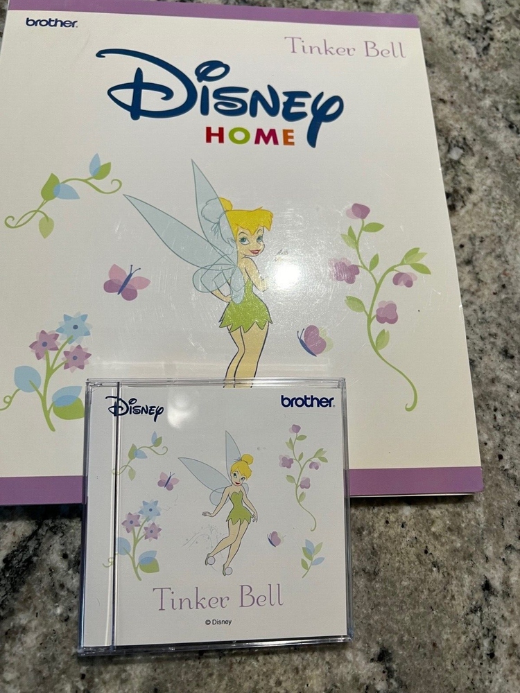 Disney Brother Embroidery Machine Design Card Tinker Bell  - USED